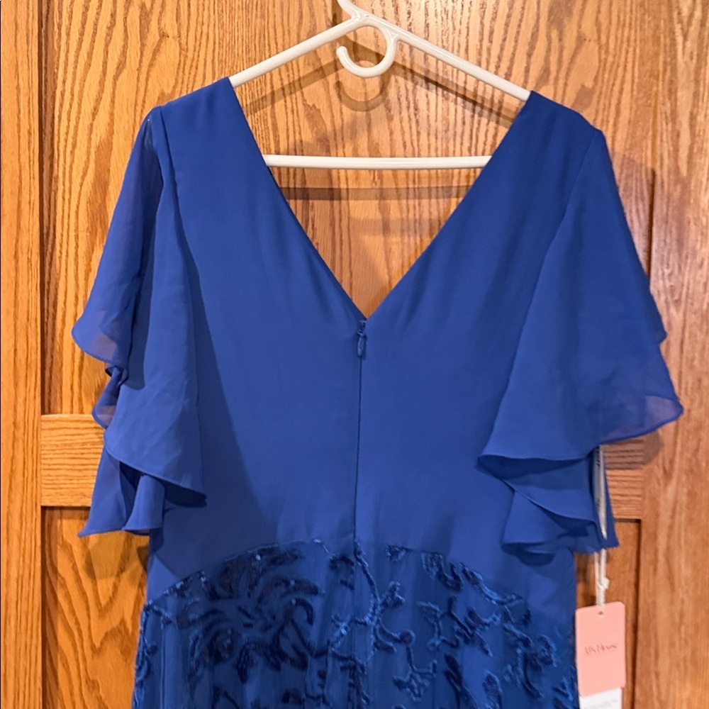 JJ’s House Elegant Royal Blue Evening Gown Size 14 NWT - Picture 6 of 6